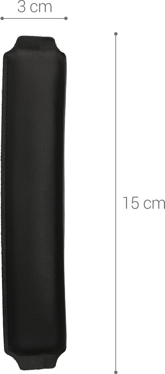 kwmobile cover voor koptelefoon hoofdband - geschikt voor Sennheiser HD 4.50BTNC / HD4.40BT / HD4.30 / HD 350BT - Koptelefoon band hoes van neopreen - In zwart — afbeelding 3