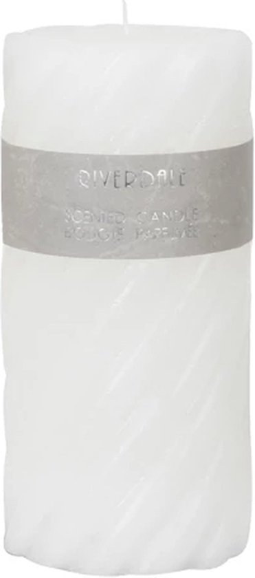 Riverdale Swirl - Bougie parfumée - Blanc - 7,5x15cm