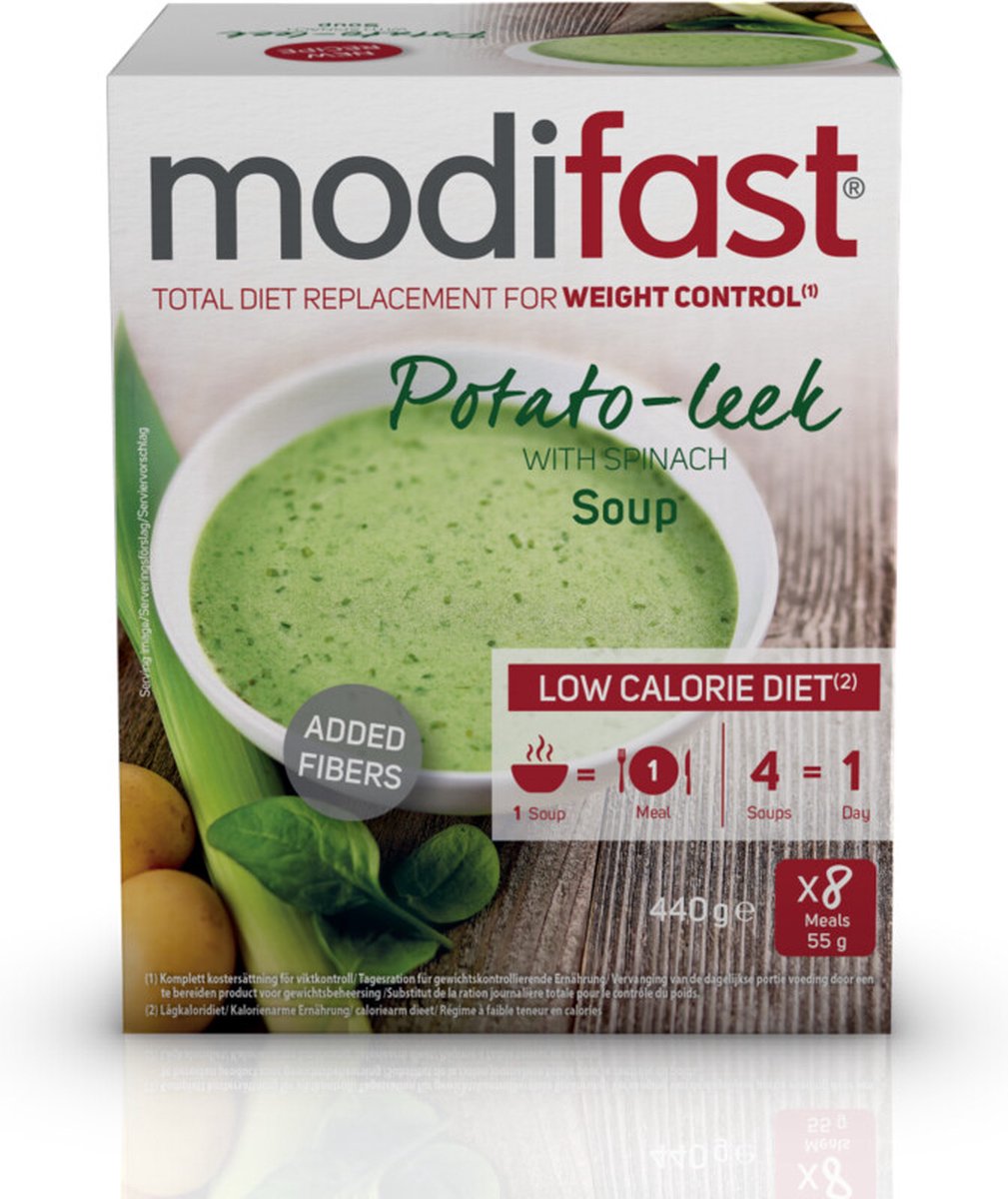 Goedkoopste Modifast Intensive - Soep - Prai Aardappel Spinazie - 8 x 55 gr