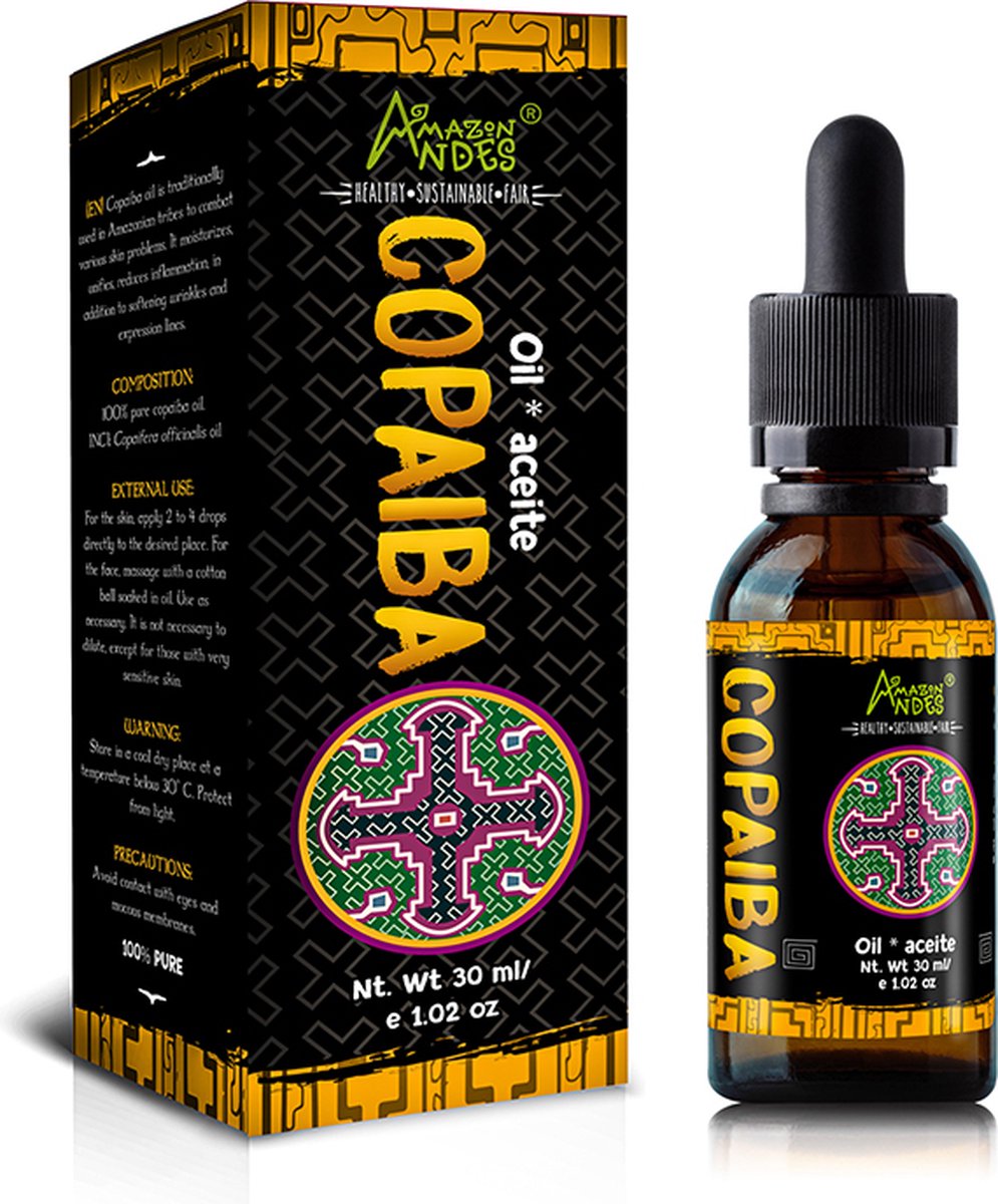 Copaiba olie – Hydrateert de Huid, Natuurlijk Antioxidant, 100% Natuurlijk, voor in-en uitwendig gebruik, 30 ml