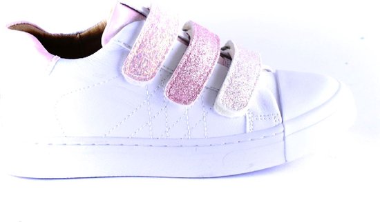 Klittenbandschoenen | Meisjes | white Pink | Leer | Shoesme | Maat 31