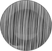 Set-6 Diner bord - Zebra - porselein - zwart en wit - Ø 27 x 3 cm WM-154253A
