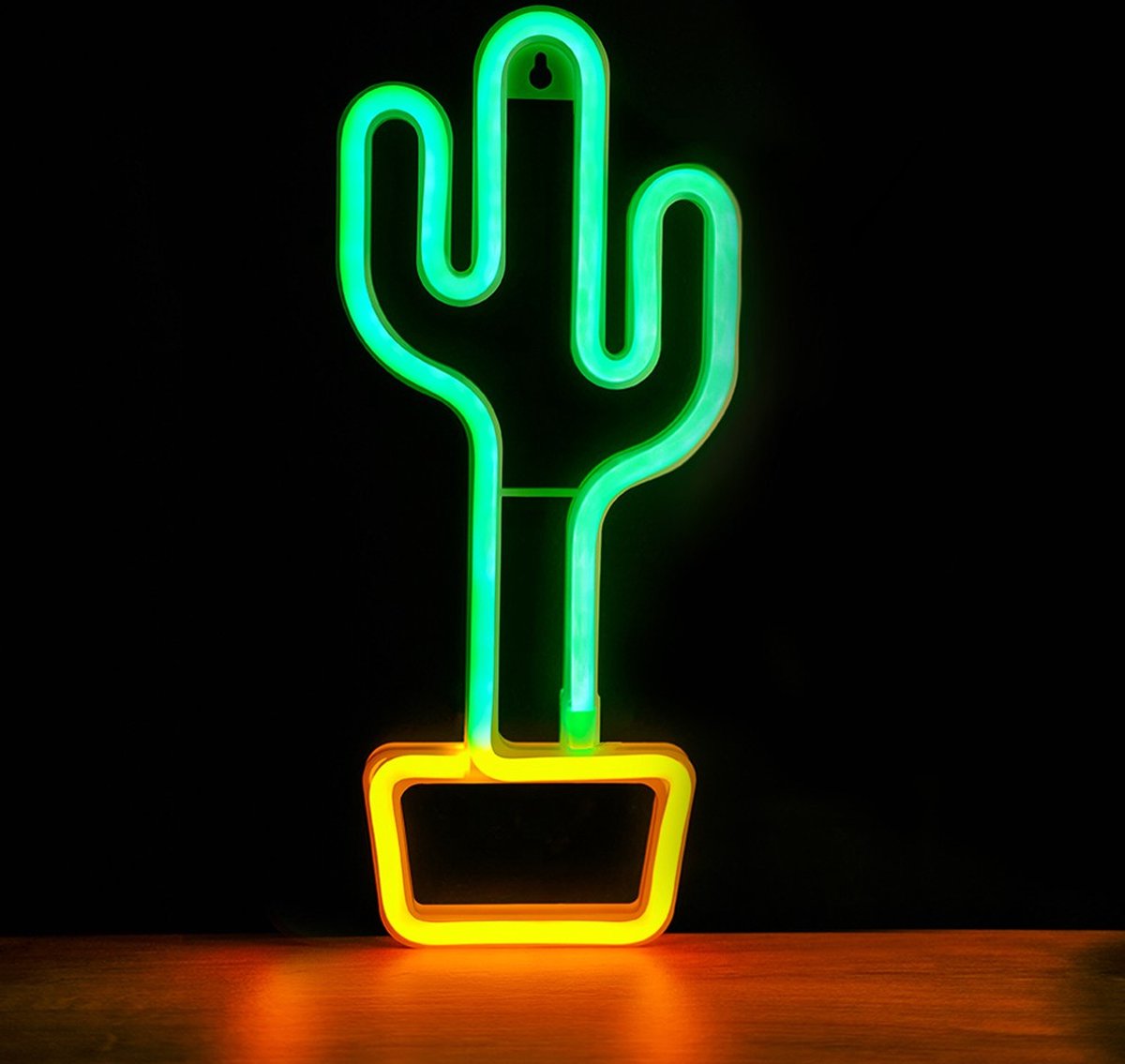 Forever FLNE02 - Neon LED licht Cactus Roze Batterij + USB