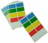 vriezer diepvries etiketten - 120 x etiket - gekleurd 32x20mm - zelfklevend - groen, blauw, geel, rood, wit