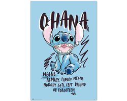 Stitch poster - Lilo - Disney - Surfen - tekst - Ohana - Film - 61 x 91.5 cm Stitch poster - Lilo - Disney - Surfen - tekst - Ohana - Film - 61 x 91.5 cm