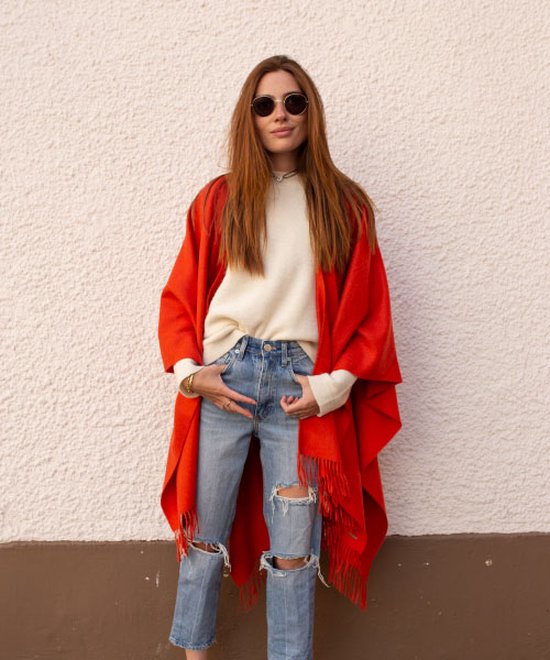Gamboa - Alpaka Poncho für Herren - Rollkragen Poncho