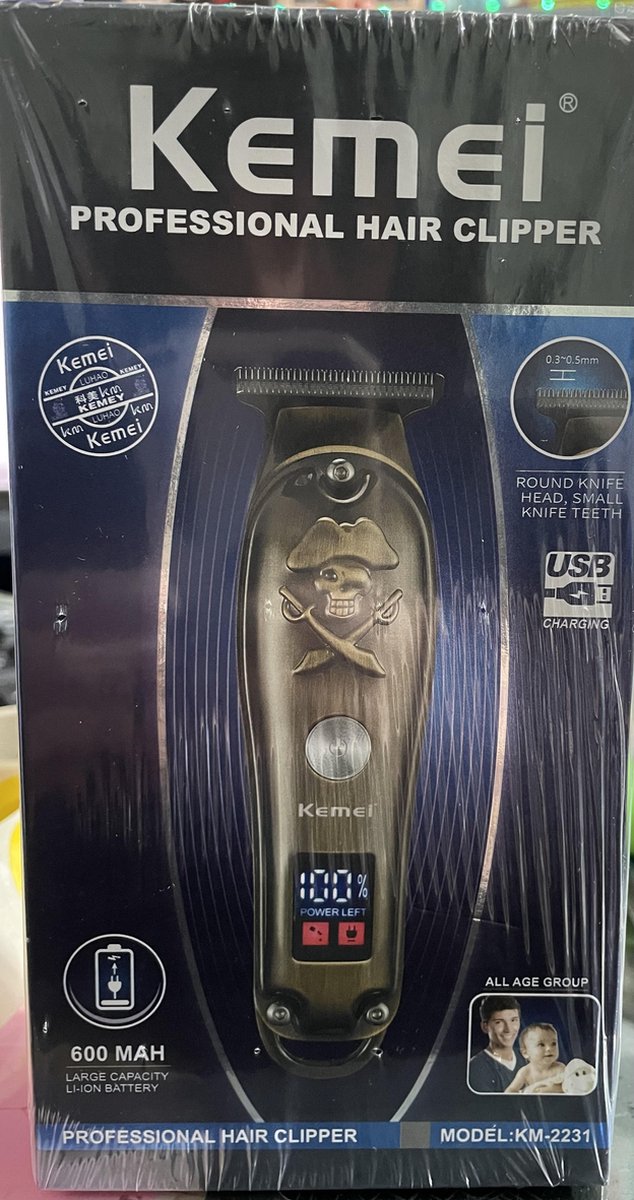 Kemei Professional Hair Clipper - Tondeuse Mannen - Tondeuse Mannen Hoofdhaar - Tondeuses - Black Friday 2022