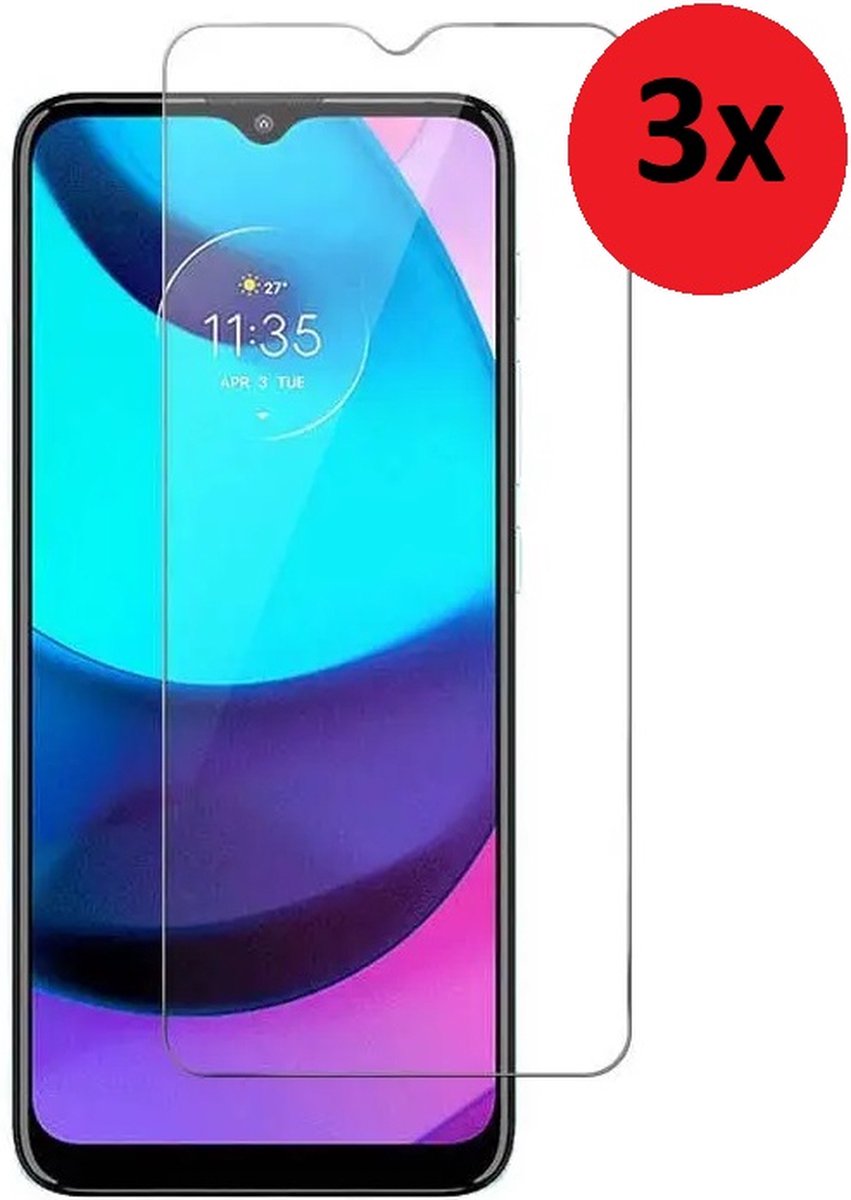 MoDo screenprotector Geschikt voor Motorola Moto E13 - Glas - 3 stuks