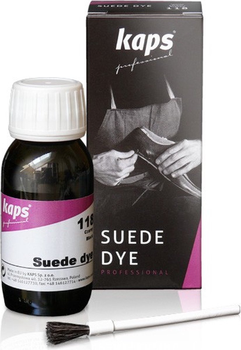 Kaps Suedeverf Indringverf voor nubuck en suede om te verven - (118) Zwart - 50ml
