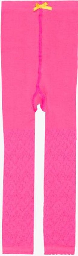 Fel gekleurde roze legging in ajour motief maat 86/92