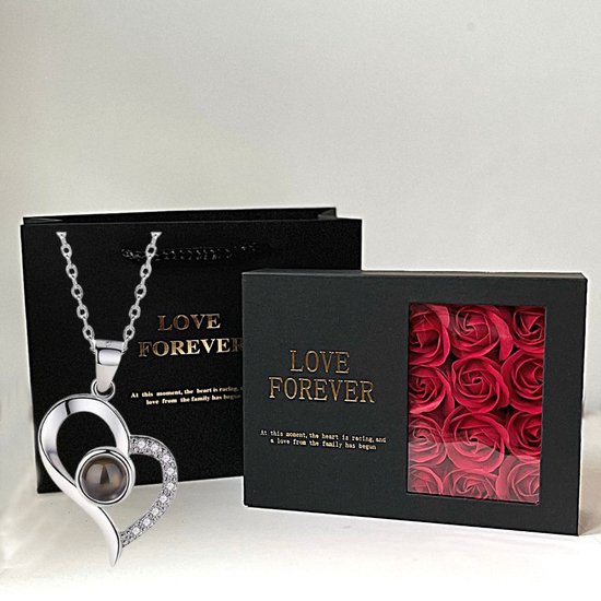 Hartje ketting / 100 Talen / I Love You / Ik Hou Van Jou / Liefdes