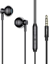 DrPhone Hi12 AUX1 - Bouchons d'oreilles intra- Ear Jack 3,5 MM / 6 bits - Casque stéréo HiFi avec micro + contrôle du volume et Bass - Zwart