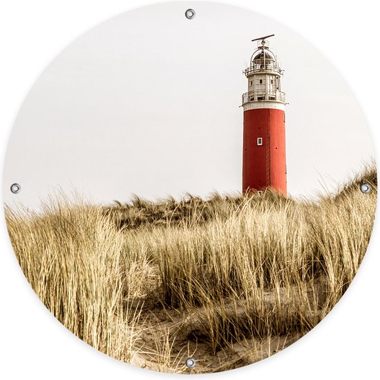 Ronde Tuinposter Vuurtoren Texel