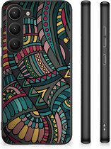 Hoesje Bumper Geschikt voor Samsung Galaxy S23 Telefoon Hoesje met Zwarte rand Aztec
