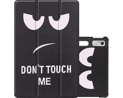 Hoes - Geschikt voor Lenovo Tab P11 Pro - Dun & Stevig - Trifold Bookcase - Hard Cover Case - Met Uitsparing Geschikt voor Lenovo Pen - Hardcover Book - Tablet Hoesje - Don't Touch Me