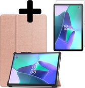 Hoes Geschikt voor Lenovo Tab P11 Pro Hoes Luxe Hoesje Case Met Uitsparing Geschikt voor Lenovo Pen Met Screenprotector - Hoesje Geschikt voor Lenovo Tab P11 Pro Hoes Cover - Rosé goud
