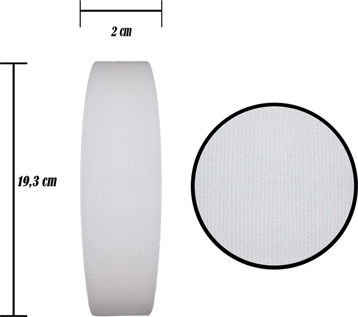 Elastisch band vlak geweven 2 m - breedte 25 mm - kleur zwart Elastisch band vlak geweven 2 m - breedte 25 mm - kleur zwart