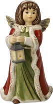 Goebel - Kerst | Decoratief beeld / figuur Engel Stralend avondlicht | Aardewerk - 15cm