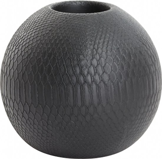 Vase Skeld S Zwart - Plastique Zwart - 19x20x0cm (hxlxp) - Woonexpress