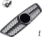 Sport grille geschikt voor Mercedes W203 S203 C-Klasse mat zwart / chroom