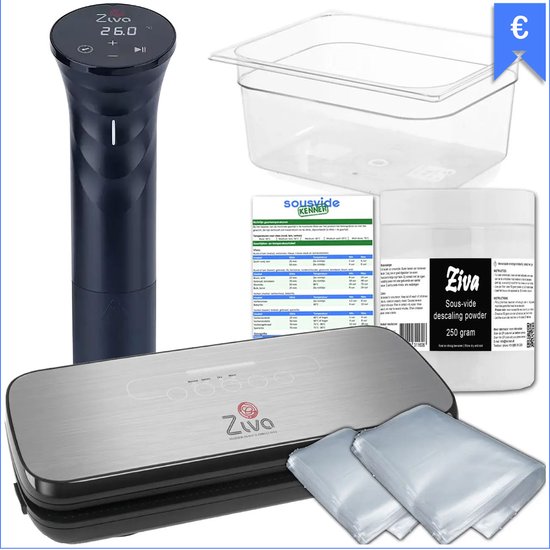 Ziva Sous Vide Water Set – 7L Heat Resistant Container with Ziva Sous Vide Water Set – 7L Heat Resistant Container with