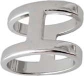 Fako Bijoux® - Sjaalklem - Sjaal Klem - Sjaal Ring - Ovaal Mini - 21x13x16mm - Zilverkleurig