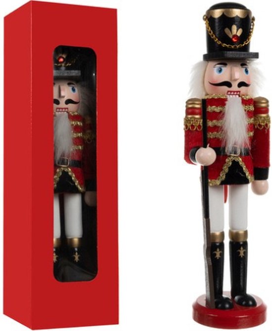 kerstmis figuur - notenkraker - decoratief - kerst poppetje - hout - 30 cm  | bol.com
