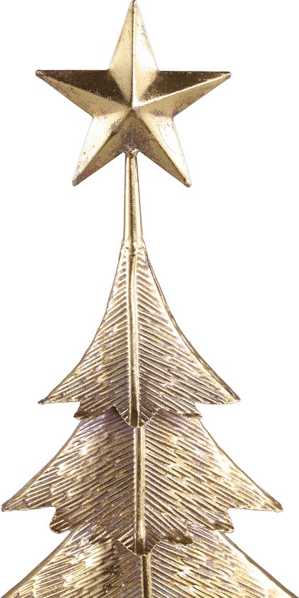 PTMD Kerstboom Karlie goud metaal met kerstster in de top L - hoogte 82 cm.  | bol.com