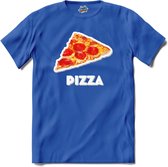 Pizza - grappig verjaardag kleding cadeau - eten teksten - T-Shirt - Heren - Royal Blue - Maat M