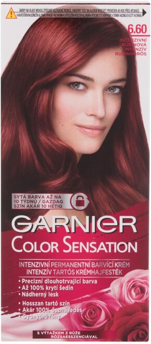Garnier - Color Sensational Intense Coloration Permanent Crème 6.60 Rubis  Intense | bol