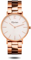 Elysian - Horloge Dames - Rose Goud - Schakelband - Waterdicht - 36mm - Cadeau Voor Vrouw