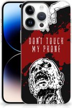 GSM Hoesje Geschikt voor iPhone 14 Pro Max Back Case TPU Siliconen Hoesje Zombie Blood