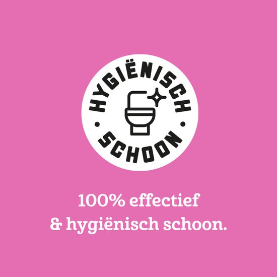 Hygiënisch schoon. Wit symbool met toilet en sterren.