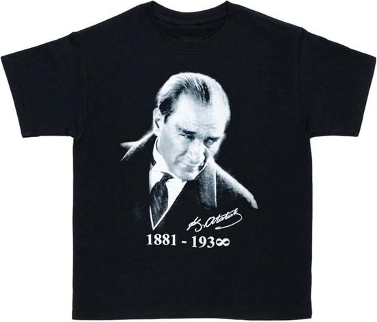 Ataturk - T-shirt - Zwart - Kind - 134-140