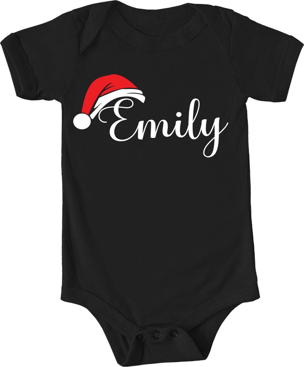 Rompertje Kerstmuts met naam Kerst romper Gepersonaliseerd met