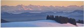 WallClassics - Drapeau - Collines et Montagnes avec Neige - Photo 90x30 cm sur Drapeau Polyester