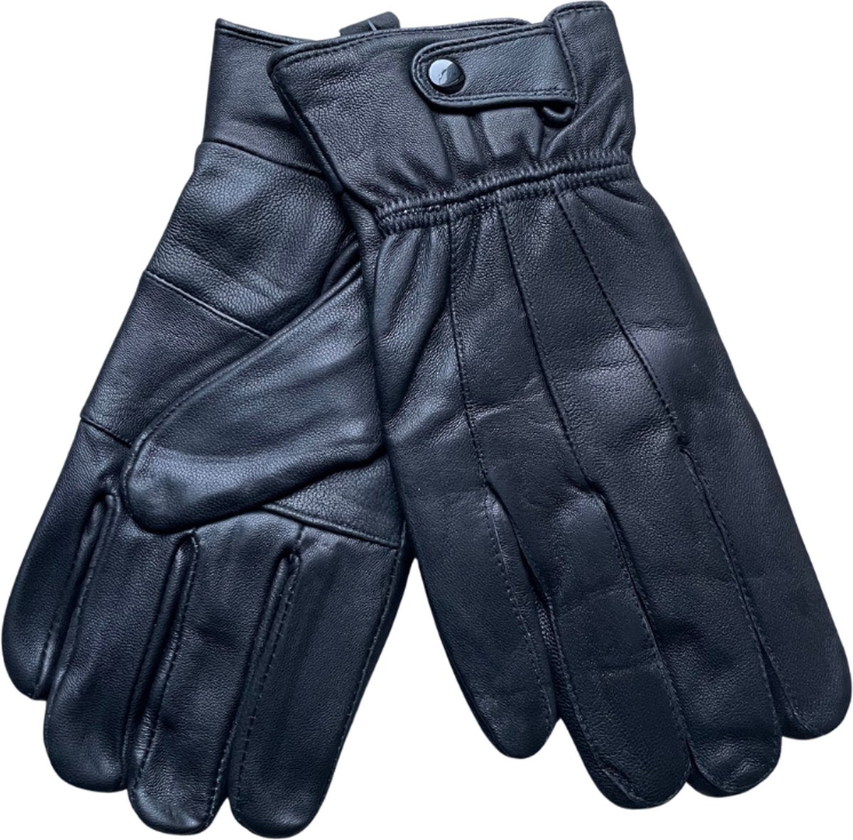 Leren handschoenen heren - Handschoenen heren winter - Afsluitbare boord - Maat XL