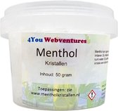 Pure menthol kristallen per 200 gram in geschenk verpakking (4 luxe cups) - sauna - smaakstof - e-liquids - verkoudheid - geur - verdampen - DIY persoonlijke verzorgingsproducten