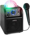 Karaoke set met microfoon - Vonyx SBS50B - met Bluetooth, accu & discobal discolicht  - Zwart