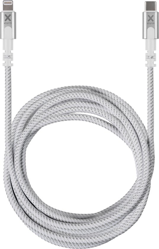 Xtorm / USB-C naar Lightning Kabel - 3 meter - Wit | bol.com