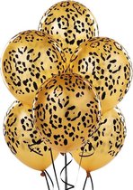 *** 10 Geelgouden Tijger Balonnen - Panter Ballonnen - Feestje - Thema Geelgoud en Zwart - van Heble® ***