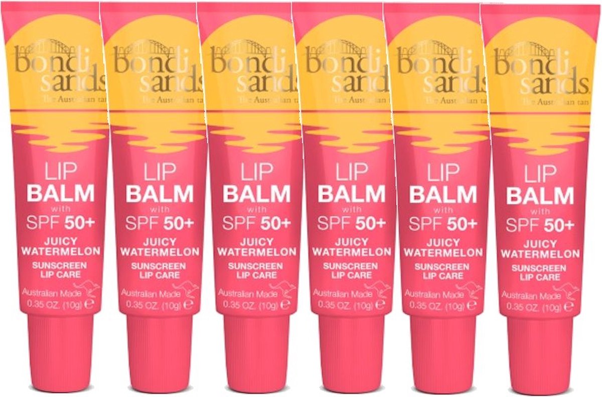 BONDI SANDS Sunscreen Lip Balm SPF 50+ Juicy Watermelon 6 Pak