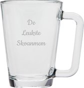 Gegraveerde theeglas 26cl De Leukste Skoanmem