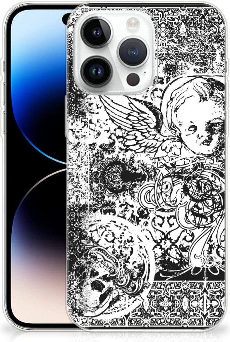 Silicone Back Case iPhone 14 Pro Max Skulls Angel