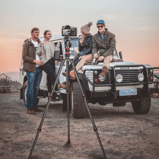 Neewer® 79 inch Carbon Fibre Camera Statief Monopod met 2 Middenassen