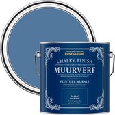 Rust-Oleum Blauw Chalky Finish Muurverf - Zijdeblauw 2,5L