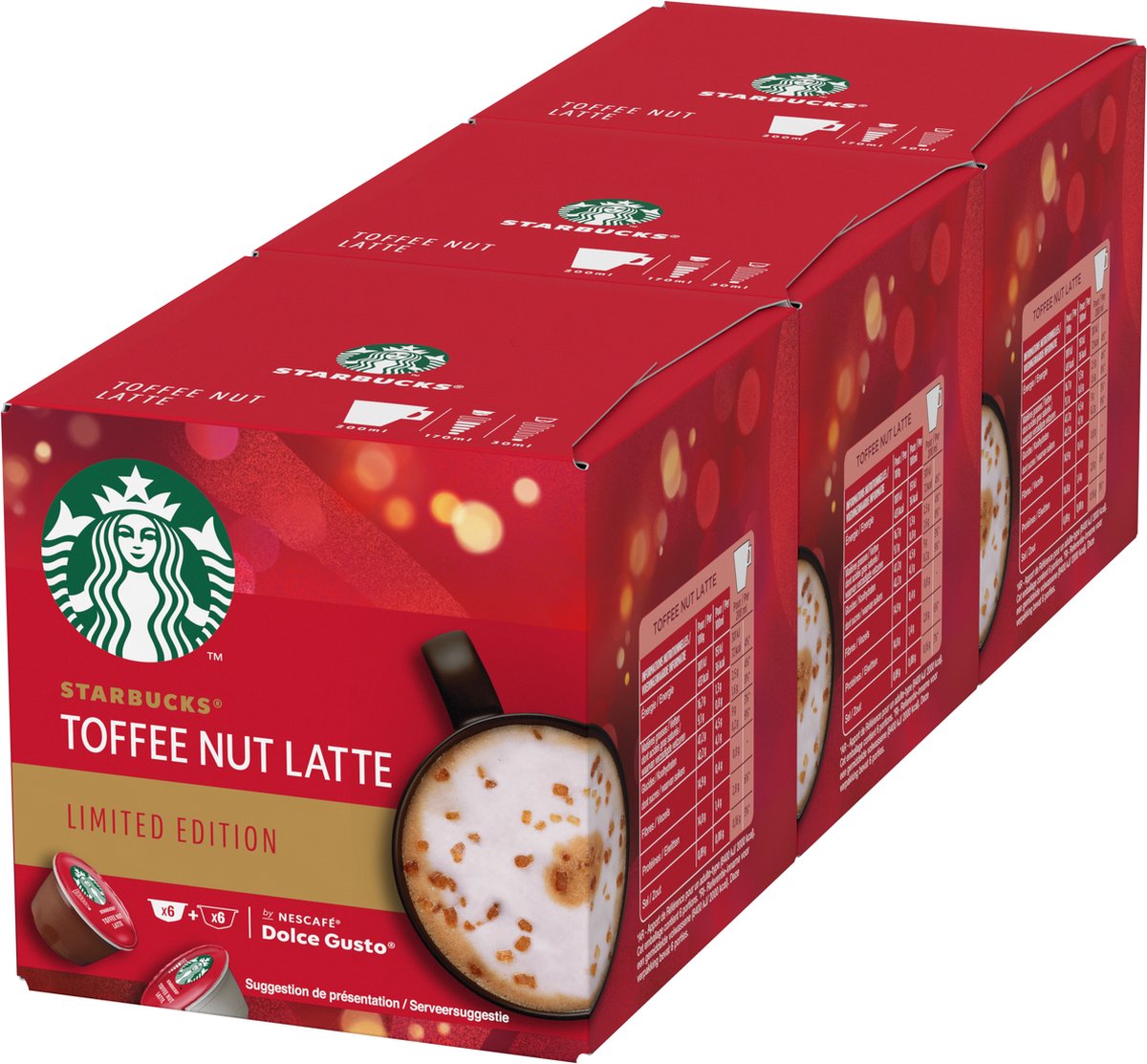 Starbucks by Dolce Gusto capsules Toffee Nut Latte - 36 koffiecups - geschikt voor 18 koppen koffie - Starbucks®