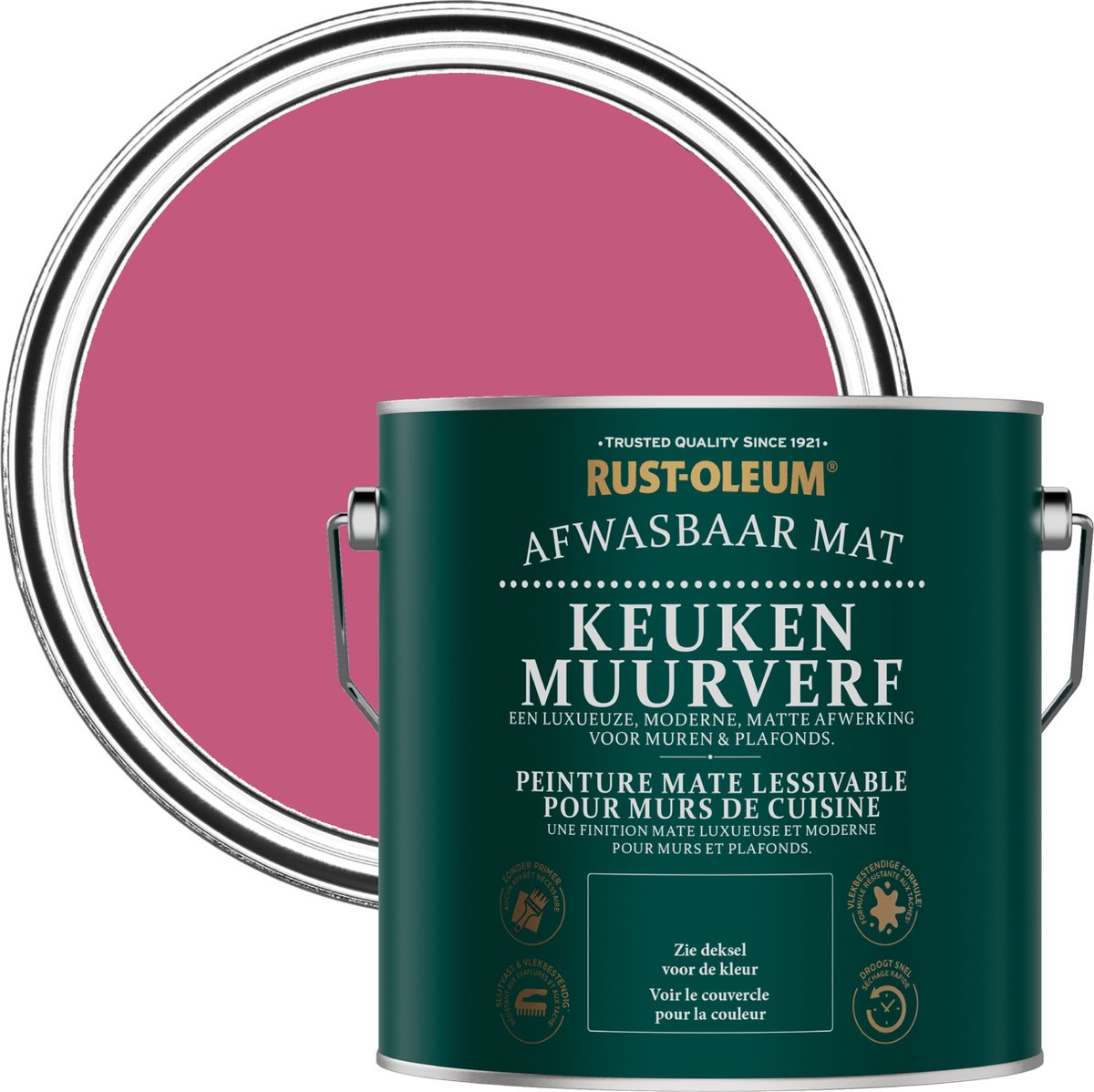 Rust-Oleum Roze Keuken muurverf - Framboos 2,5L
