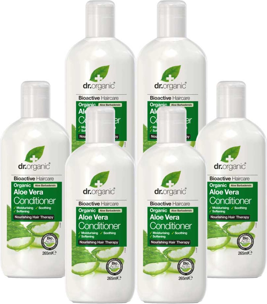 6x Dr. Organic Aloe Vera Conditioner 265 ml