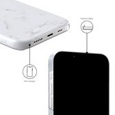 xoxo Wildhearts Marble White Lies - Single Layer - Hoesje geschikt voor iPhone 13 Pro hoesje - Marmer hoesje - Shockproof case - Beschermhoesje geschikt voor iPhone 13 Pro case - Wit